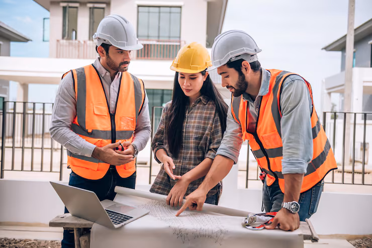 construction company Edmonton team working on renovation project